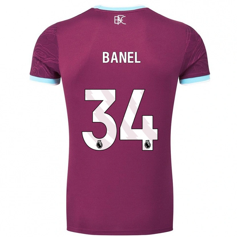 Danxen Femme Maillot Jaydon Banel #34 Bourgogne Bleu Ciel Tenues Domicile 2025/26 T-Shirt