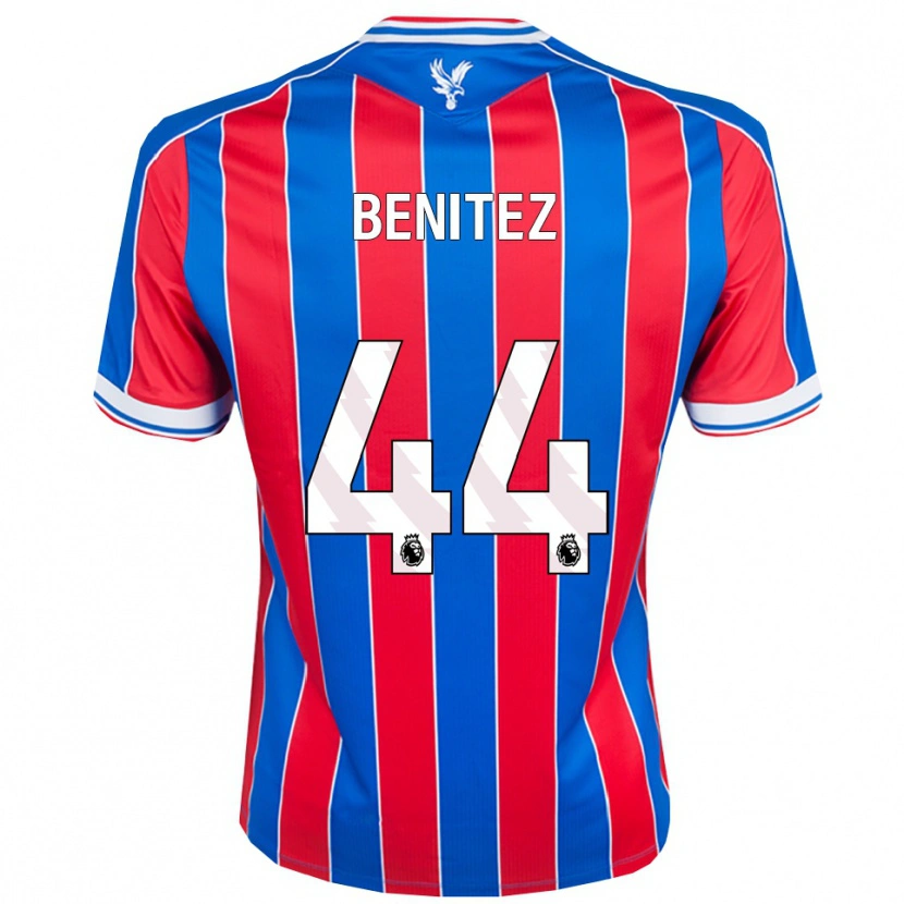 Danxen Femme Maillot Walter Benítez #44 Bleu Rouge Blanc Tenues Domicile 2025/26 T-Shirt