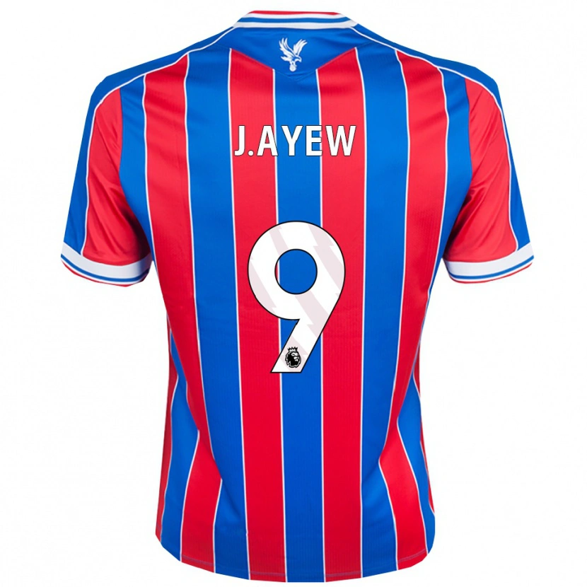 Danxen Femme Maillot Jordan Ayew #9 Bleu Rouge Blanc Tenues Domicile 2025/26 T-Shirt