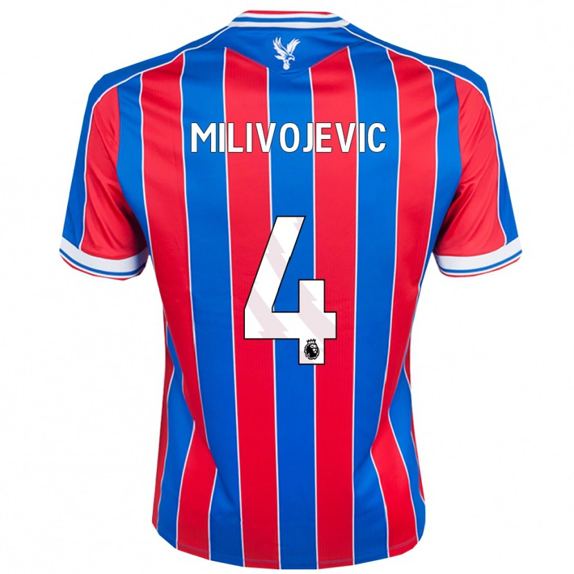 Danxen Femme Maillot Luka Milivojevic #4 Bleu Rouge Blanc Tenues Domicile 2025/26 T-Shirt