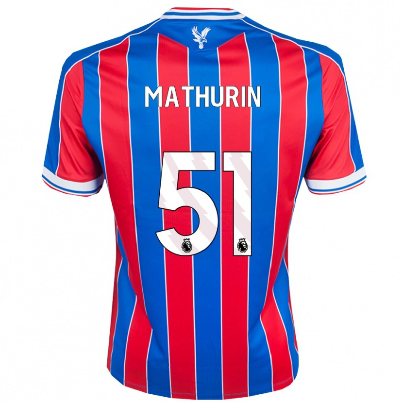 Danxen Femme Maillot Roshaun Mathurin #51 Bleu Rouge Blanc Tenues Domicile 2025/26 T-Shirt