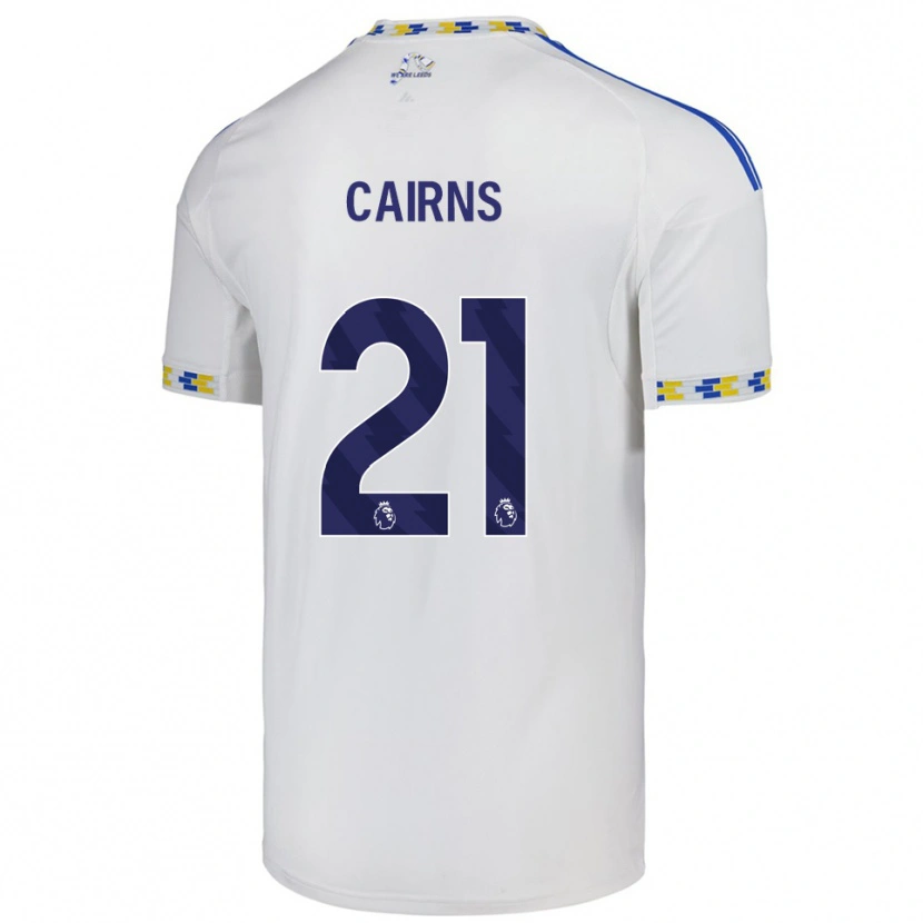 Danxen Femme Maillot Alex Cairns #21 Blanc Bleu Tenues Domicile 2025/26 T-Shirt