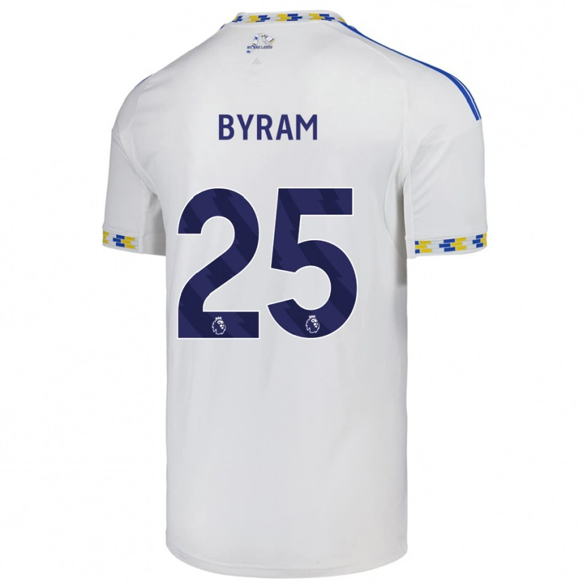 Danxen Femme Maillot Sam Byram #25 Blanc Bleu Tenues Domicile 2025/26 T-Shirt