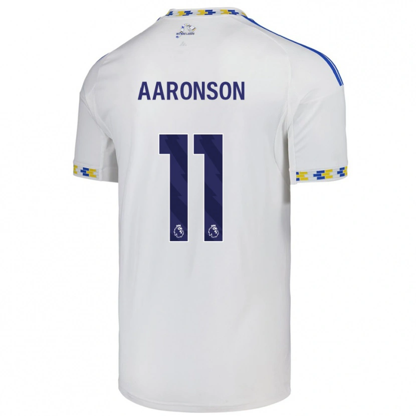 Danxen Femme Maillot Brenden Aaronson #11 Blanc Bleu Tenues Domicile 2025/26 T-Shirt