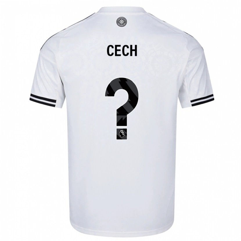 Danxen Femme Maillot Damian Cech #0 Blanc Noir Tenues Domicile 2025/26 T-Shirt