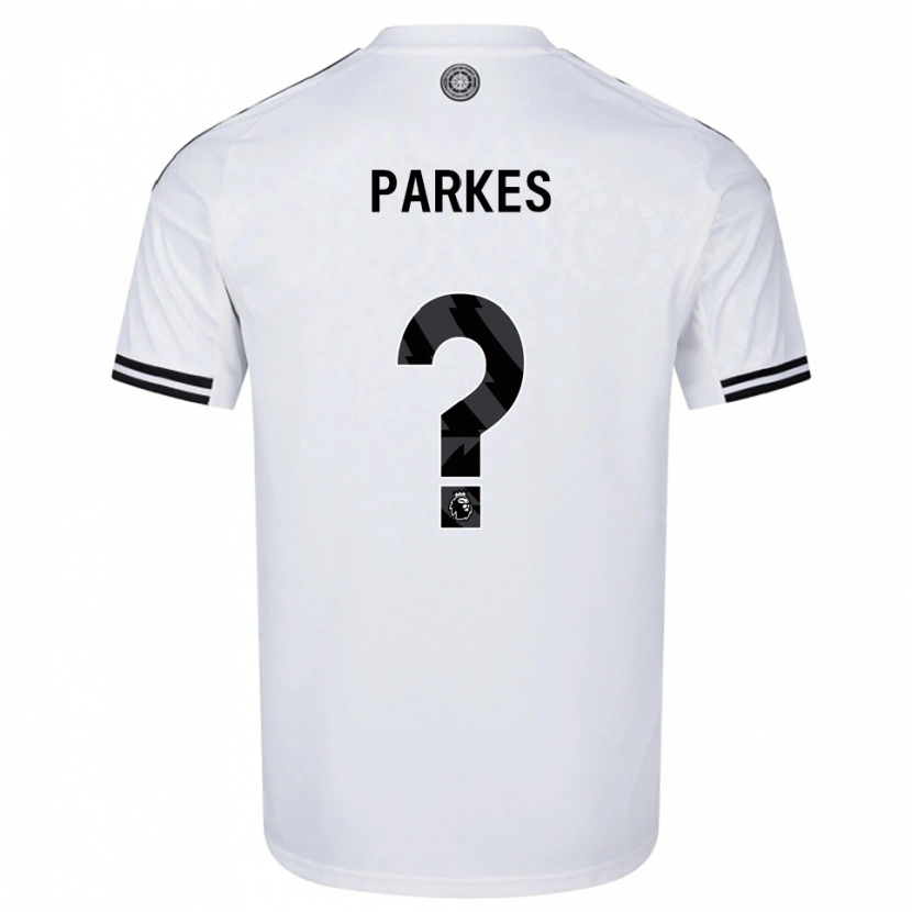 Danxen Femme Maillot Stefan Parkes #0 Blanc Noir Tenues Domicile 2025/26 T-Shirt