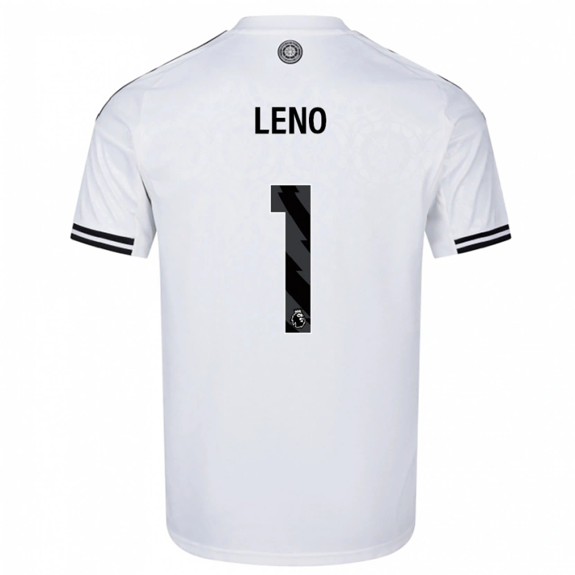 Danxen Femme Maillot Bernd Leno #1 Blanc Noir Tenues Domicile 2025/26 T-Shirt
