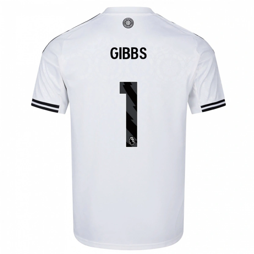 Danxen Femme Maillot Frankie Gibbs #1 Blanc Noir Tenues Domicile 2025/26 T-Shirt