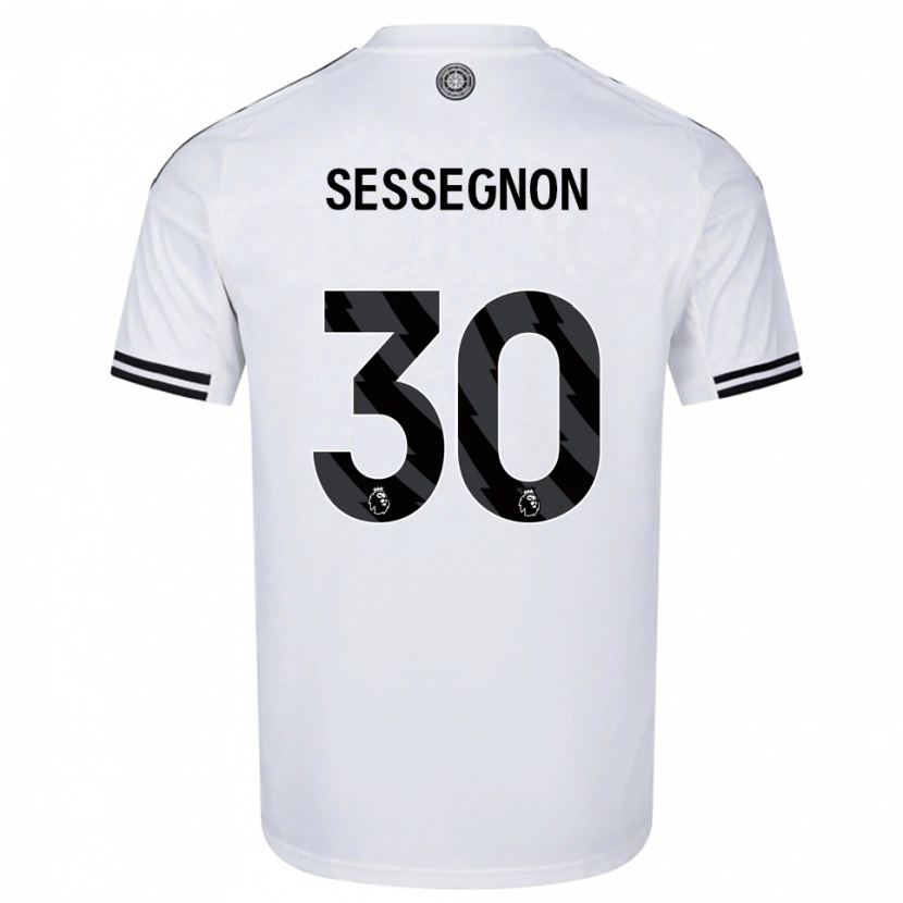 Danxen Femme Maillot Ryan Sessegnon #30 Blanc Noir Tenues Domicile 2025/26 T-Shirt