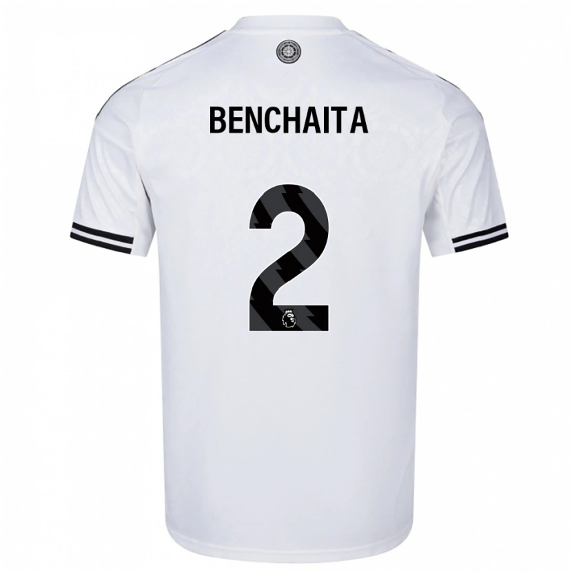 Danxen Femme Maillot Nazim Benchaita #2 Blanc Noir Tenues Domicile 2025/26 T-Shirt