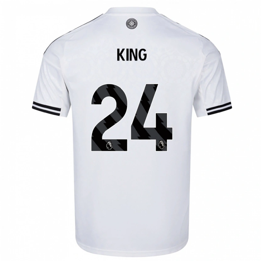 Danxen Femme Maillot Josh King #24 Blanc Noir Tenues Domicile 2025/26 T-Shirt