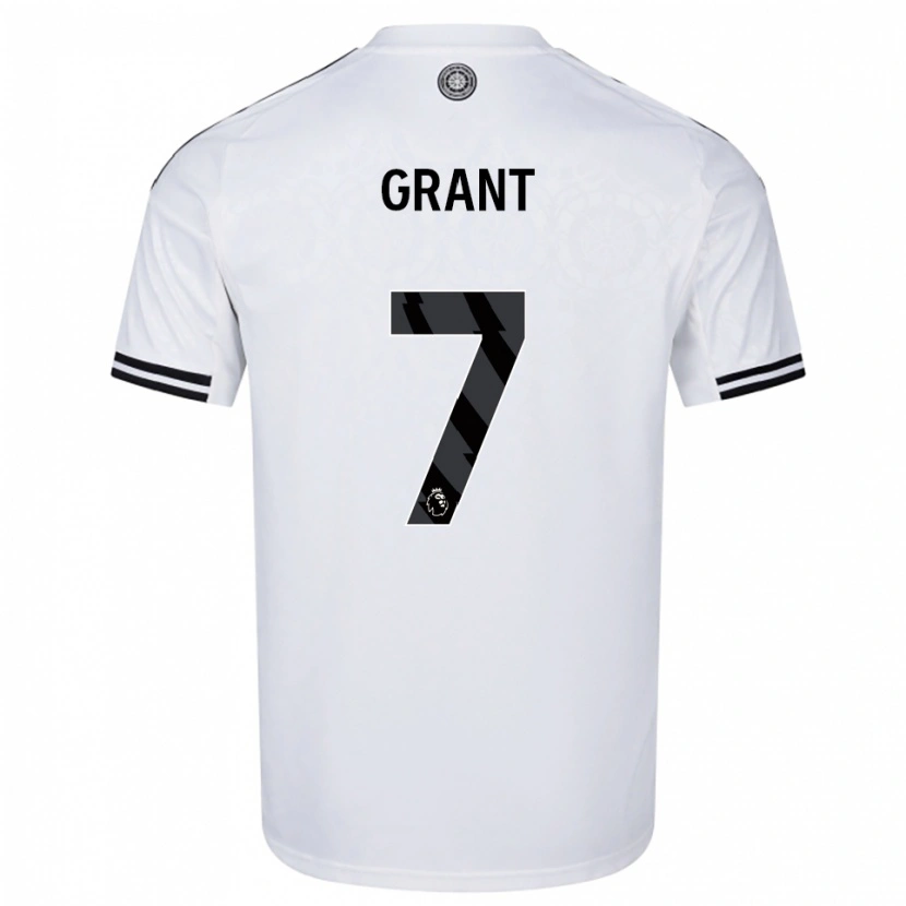 Danxen Femme Maillot Kyle Grant #7 Blanc Noir Tenues Domicile 2025/26 T-Shirt