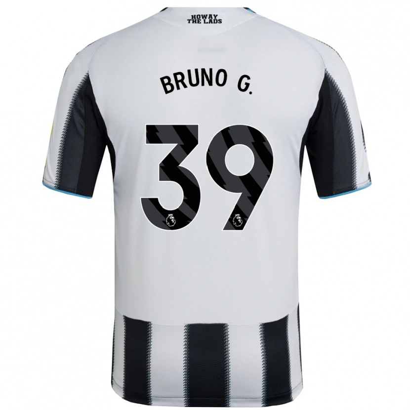 Danxen Femme Maillot Bruno Guimarães #39 Noir Blanc Tenues Domicile 2025/26 T-Shirt