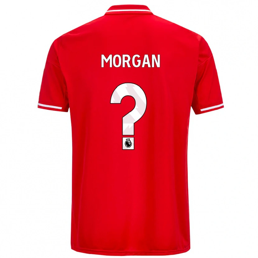 Danxen Femme Maillot Elijah Morgan #0 Rouge Blanc Tenues Domicile 2025/26 T-Shirt
