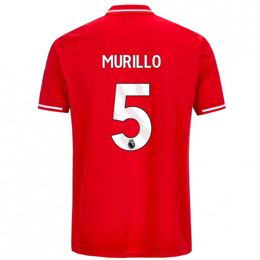 Danxen Femme Maillot Murillo #5 Rouge Blanc Tenues Domicile 2025/26 T-Shirt