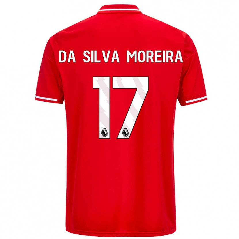 Danxen Femme Maillot Eric Da Silva Moreira #17 Rouge Blanc Tenues Domicile 2025/26 T-Shirt