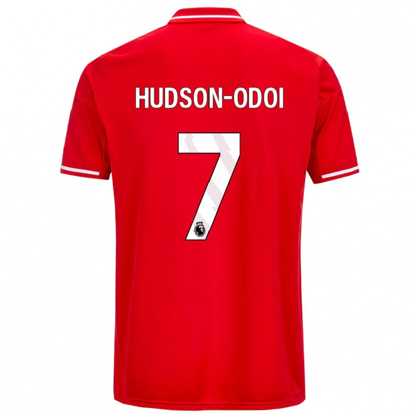 Danxen Femme Maillot Callum Hudson-Odoi #7 Rouge Blanc Tenues Domicile 2025/26 T-Shirt