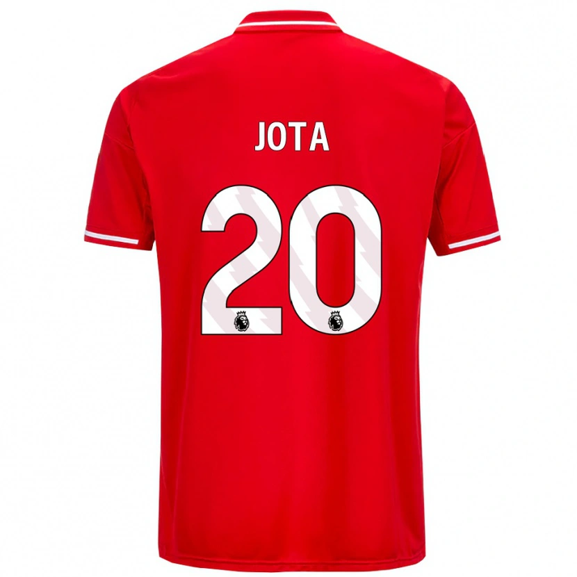 Danxen Femme Maillot Jota Silva #20 Rouge Blanc Tenues Domicile 2025/26 T-Shirt