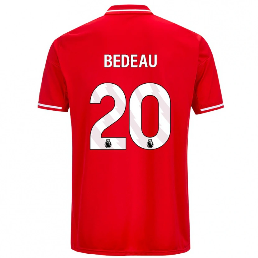 Danxen Femme Maillot Naomi Bedeau #20 Rouge Blanc Tenues Domicile 2025/26 T-Shirt