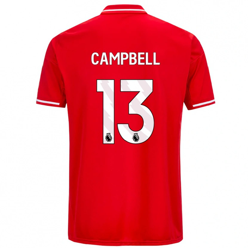 Danxen Femme Maillot Luke Campbell #13 Rouge Blanc Tenues Domicile 2025/26 T-Shirt