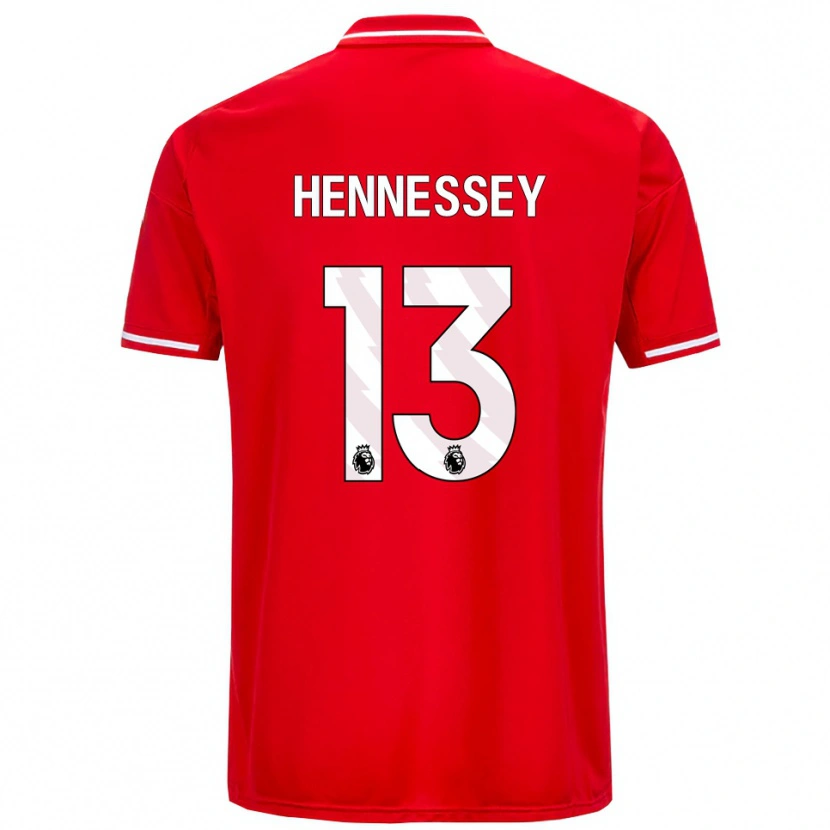 Danxen Femme Maillot Wayne Hennessey #13 Rouge Blanc Tenues Domicile 2025/26 T-Shirt