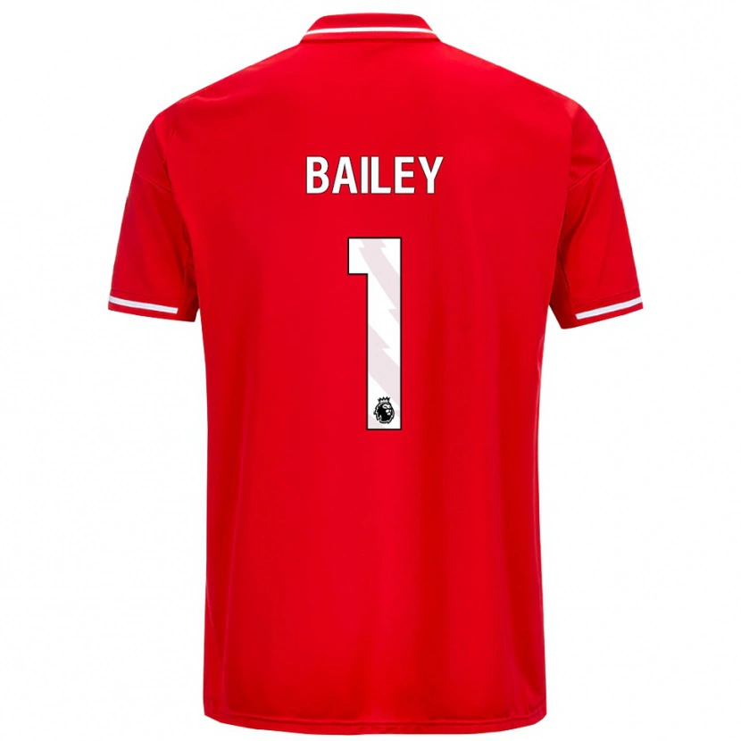Danxen Femme Maillot Joe Bailey #1 Rouge Blanc Tenues Domicile 2025/26 T-Shirt
