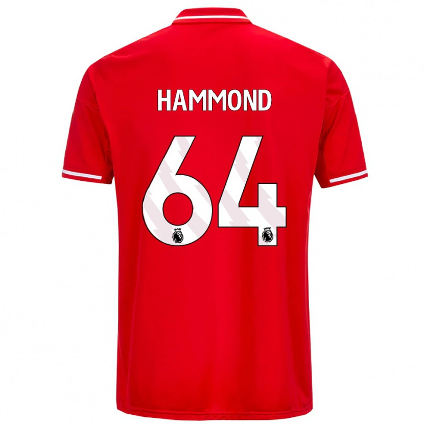 Danxen Femme Maillot Ben Hammond #64 Rouge Blanc Tenues Domicile 2025/26 T-Shirt