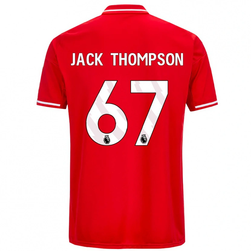 Danxen Femme Maillot Jack Thompson #67 Rouge Blanc Tenues Domicile 2025/26 T-Shirt
