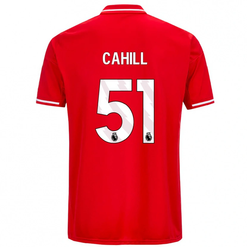 Danxen Femme Maillot Shae Cahill #51 Rouge Blanc Tenues Domicile 2025/26 T-Shirt