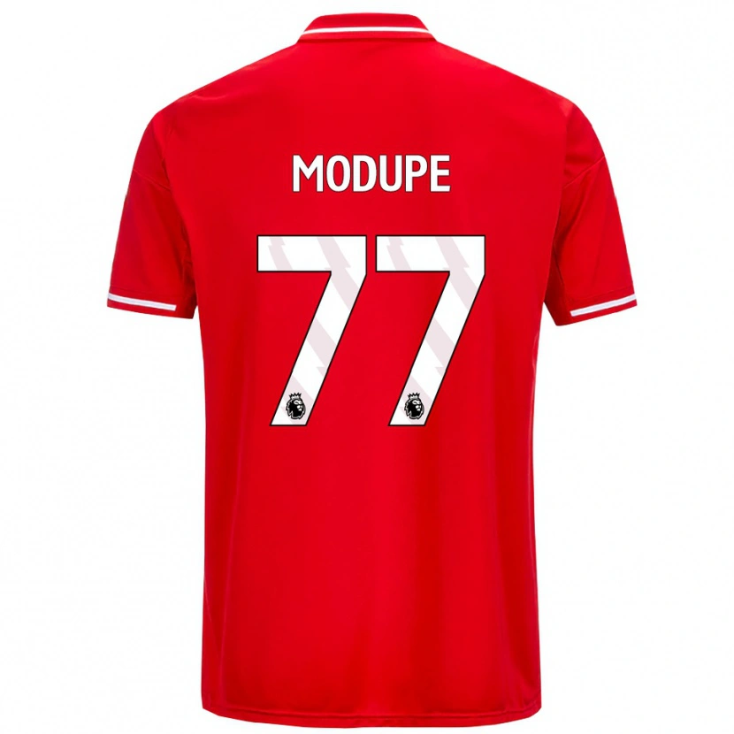 Danxen Femme Maillot David Modupe #77 Rouge Blanc Tenues Domicile 2025/26 T-Shirt