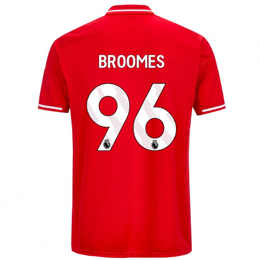 Danxen Femme Maillot Ethan Broomes #96 Rouge Blanc Tenues Domicile 2025/26 T-Shirt