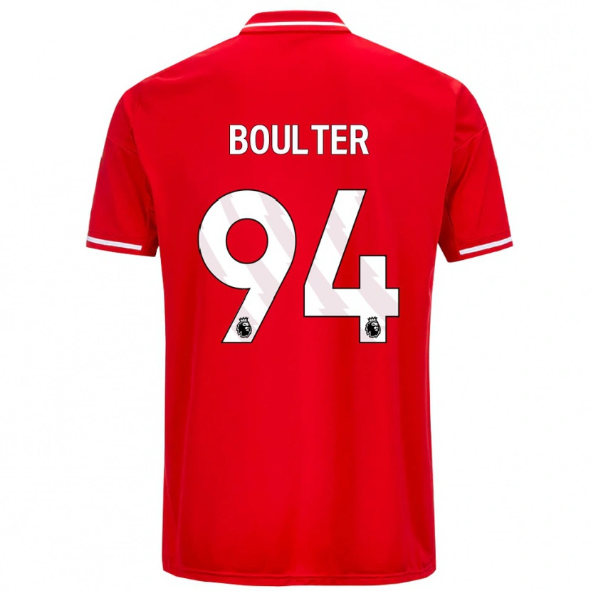 Danxen Femme Maillot Evan Boulter #94 Rouge Blanc Tenues Domicile 2025/26 T-Shirt