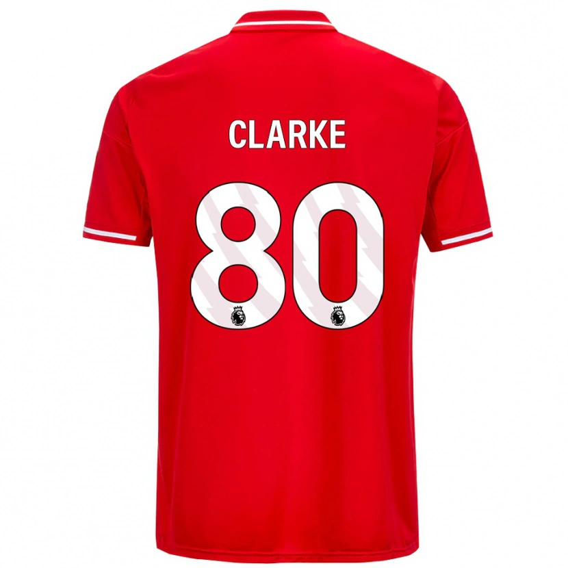 Danxen Femme Maillot Kristian Clarke #80 Rouge Blanc Tenues Domicile 2025/26 T-Shirt