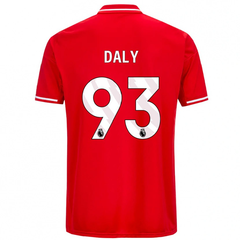 Danxen Femme Maillot Cormac Daly #93 Rouge Blanc Tenues Domicile 2025/26 T-Shirt