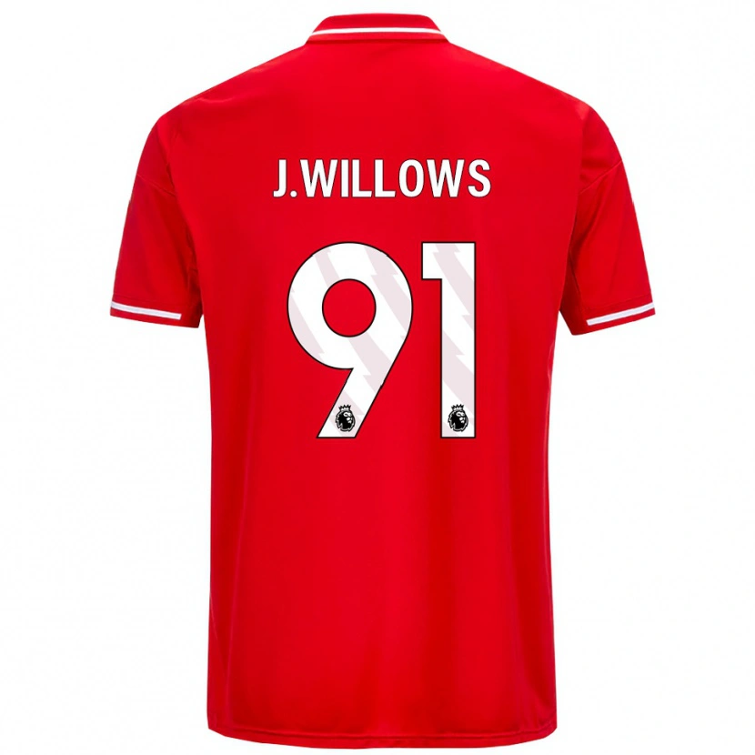 Danxen Femme Maillot Jordan Willows #91 Rouge Blanc Tenues Domicile 2025/26 T-Shirt