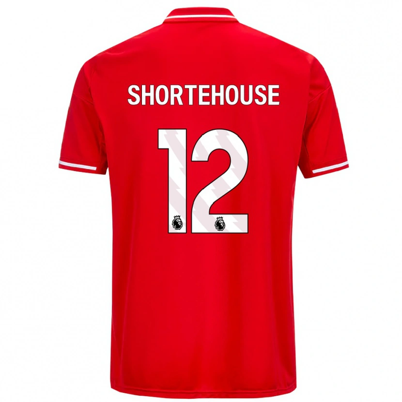 Danxen Femme Maillot Michael Shortehouse #12 Rouge Blanc Tenues Domicile 2025/26 T-Shirt