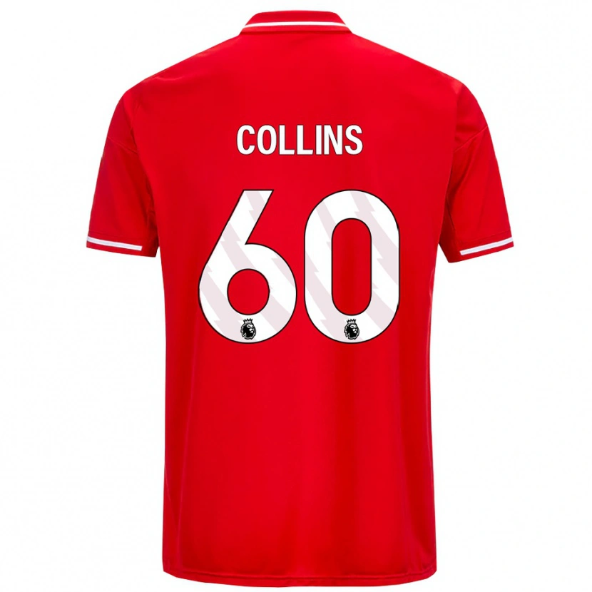 Danxen Femme Maillot Sam Collins #60 Rouge Blanc Tenues Domicile 2025/26 T-Shirt