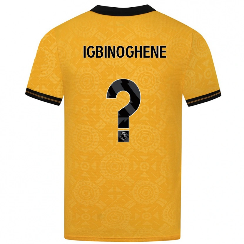Danxen Femme Maillot Testimony Igbinoghene #0 Jaune Noir Tenues Domicile 2025/26 T-Shirt