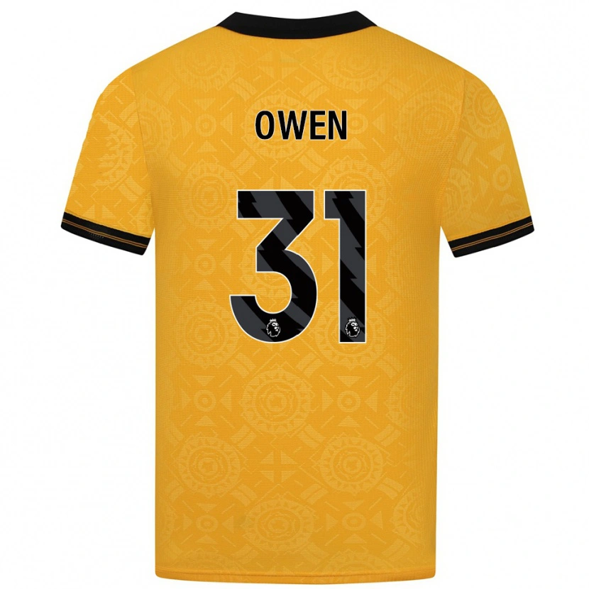Danxen Femme Maillot Skye Owen #31 Jaune Noir Tenues Domicile 2025/26 T-Shirt