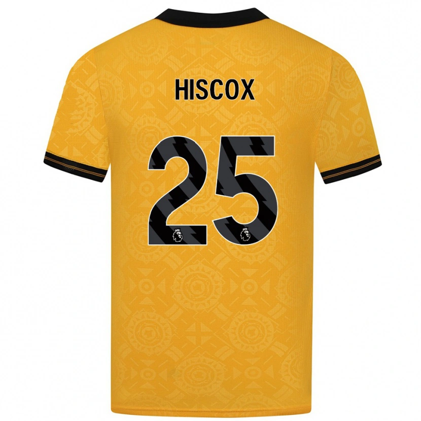 Danxen Femme Maillot Amelia Hiscox #25 Jaune Noir Tenues Domicile 2025/26 T-Shirt