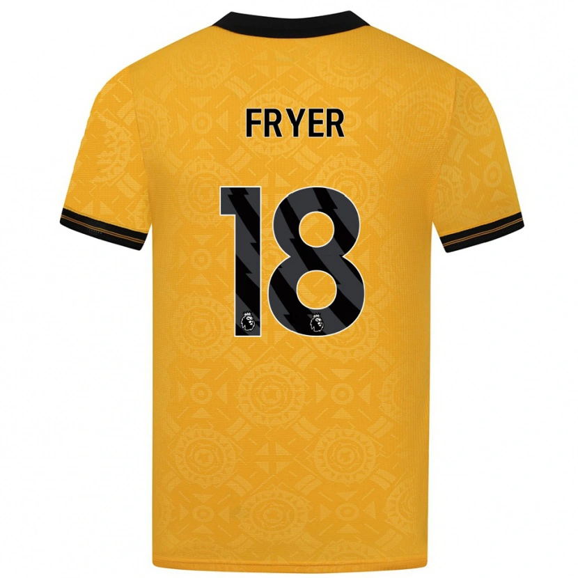Danxen Femme Maillot Hannah Fryer #18 Jaune Noir Tenues Domicile 2025/26 T-Shirt