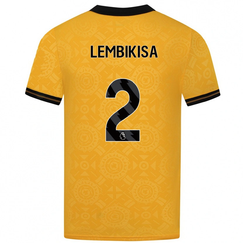 Danxen Femme Maillot Dexter Lembikisa #2 Jaune Noir Tenues Domicile 2025/26 T-Shirt