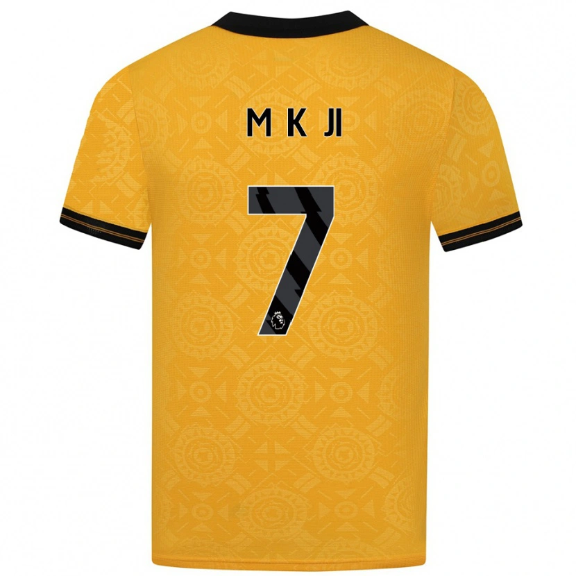 Danxen Femme Maillot Min-Kyu Ji #7 Jaune Noir Tenues Domicile 2025/26 T-Shirt