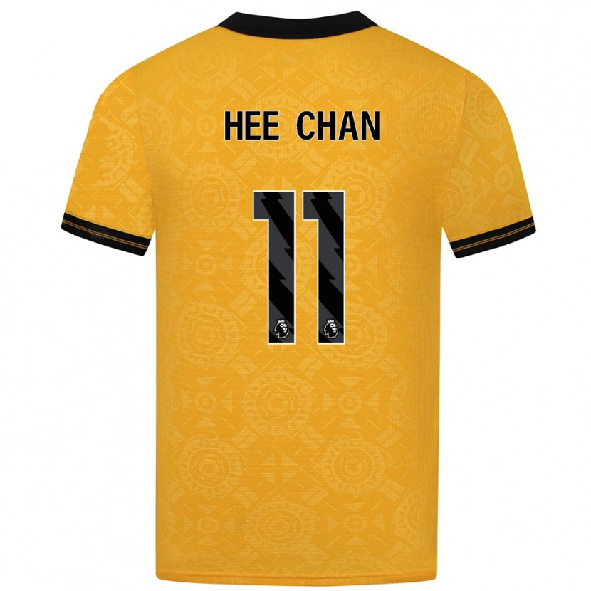 Danxen Femme Maillot Hee-Chan Hwang #11 Jaune Noir Tenues Domicile 2025/26 T-Shirt