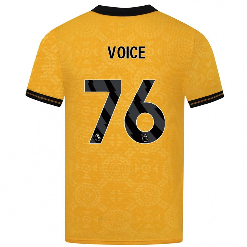 Danxen Femme Maillot Caden Voice #76 Jaune Noir Tenues Domicile 2025/26 T-Shirt