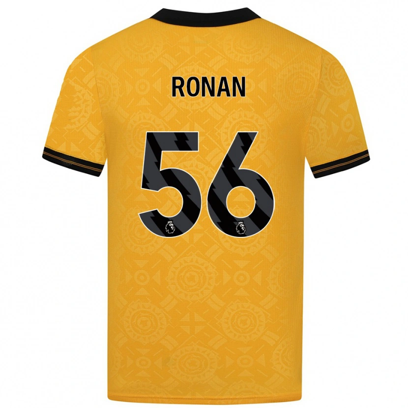 Danxen Femme Maillot Connor Ronan #56 Jaune Noir Tenues Domicile 2025/26 T-Shirt
