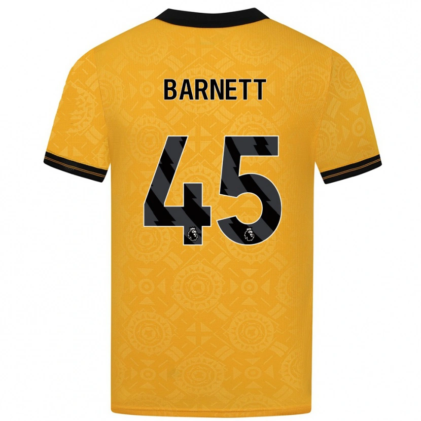 Danxen Femme Maillot Ty Barnett #45 Jaune Noir Tenues Domicile 2025/26 T-Shirt