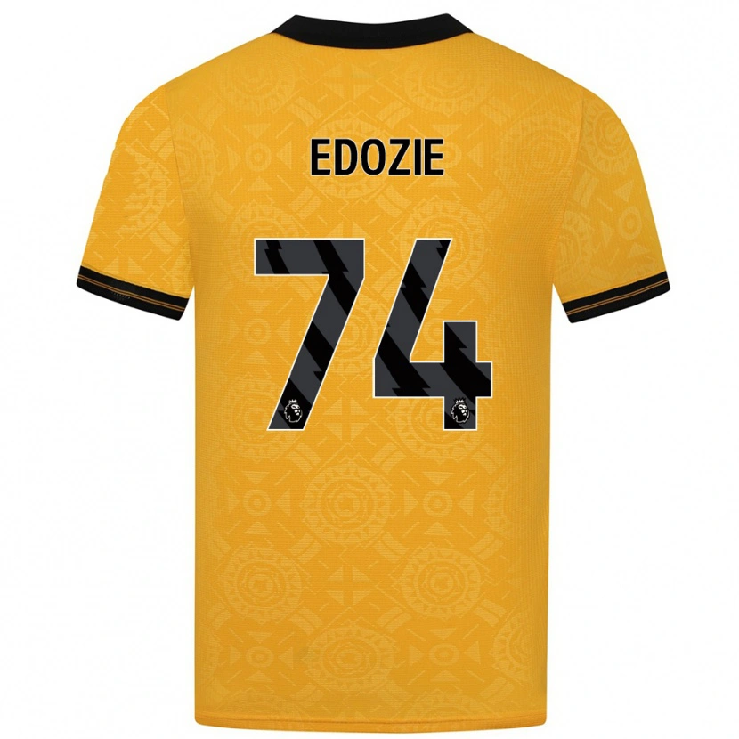 Danxen Femme Maillot Tom Edozie #74 Jaune Noir Tenues Domicile 2025/26 T-Shirt