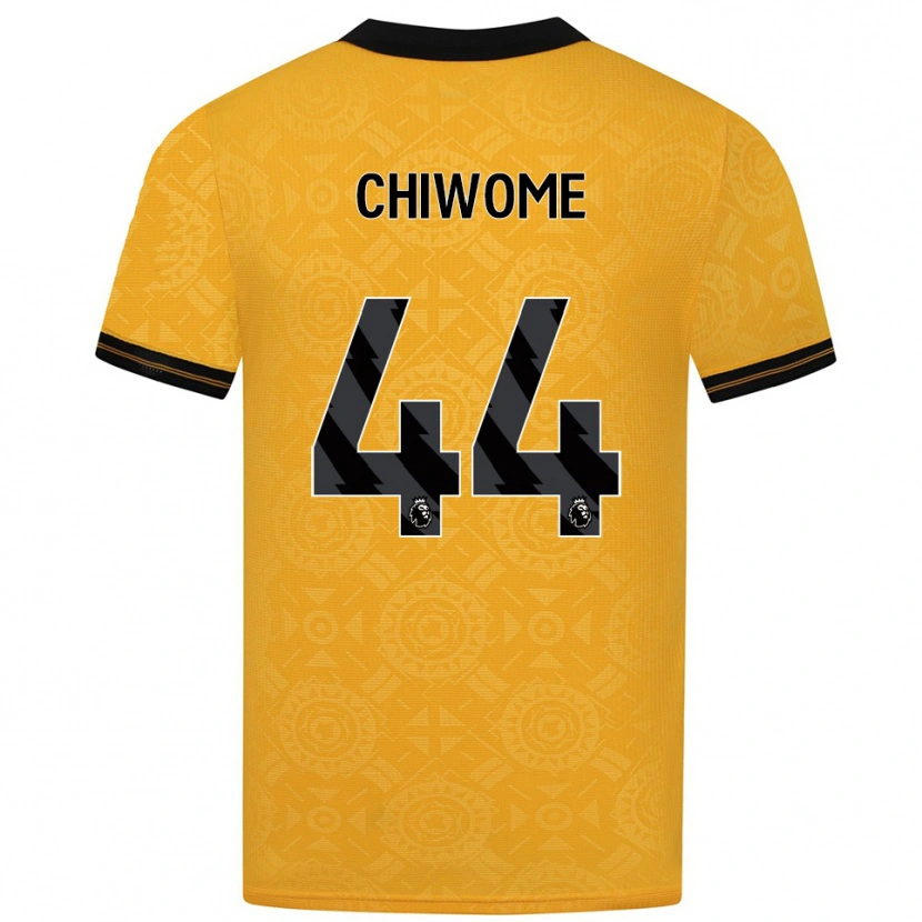 Danxen Femme Maillot Leon Chiwome #44 Jaune Noir Tenues Domicile 2025/26 T-Shirt