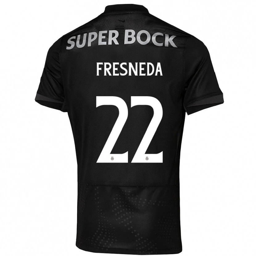 Danxen Femme Maillot Iván Fresneda #22 Noir Blanc Tenues Extérieur 2025/26 T-Shirt